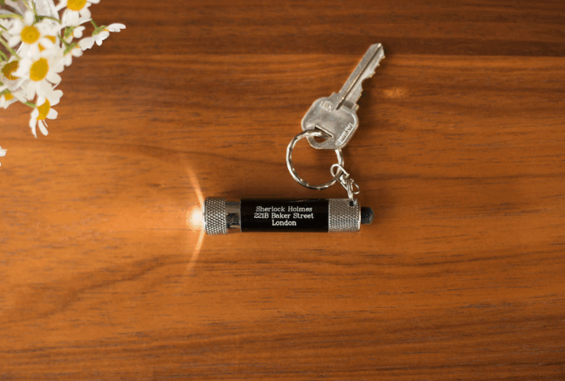 Sherlock Holmes Key Chain and Flashlight