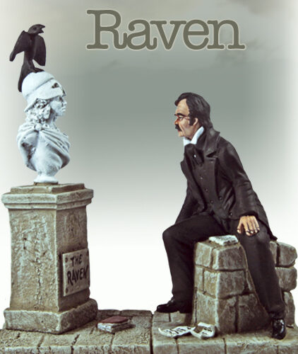 Edgar Allan Poe and The Raven Figurine