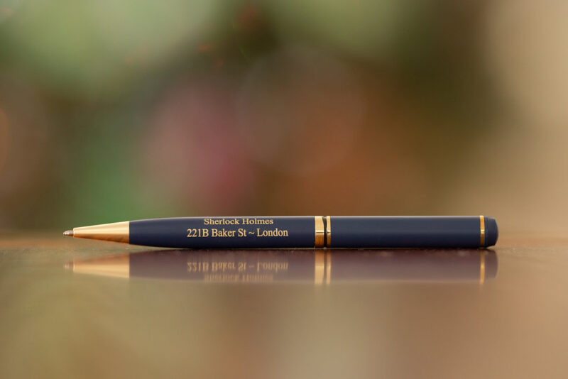 sherlock holmes gold plated pen