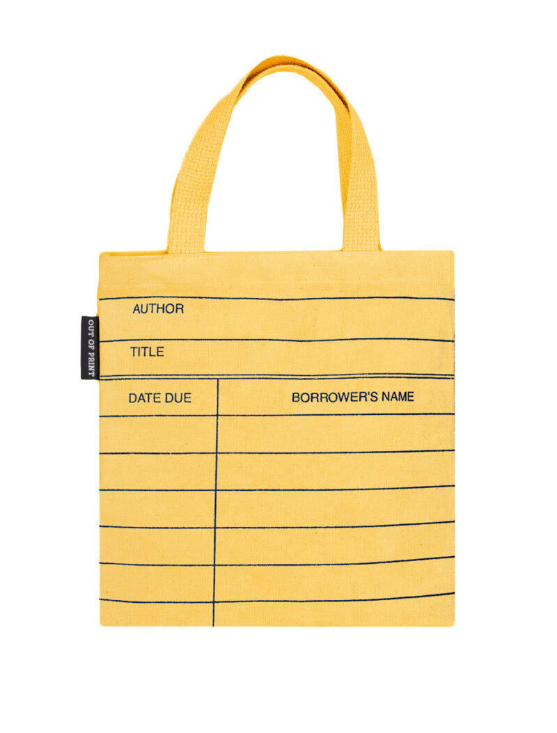 Library Card Yellow Tote