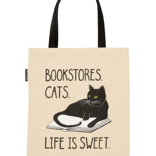 BOOKSTORE CATS LIFE IS SWEET TOTE