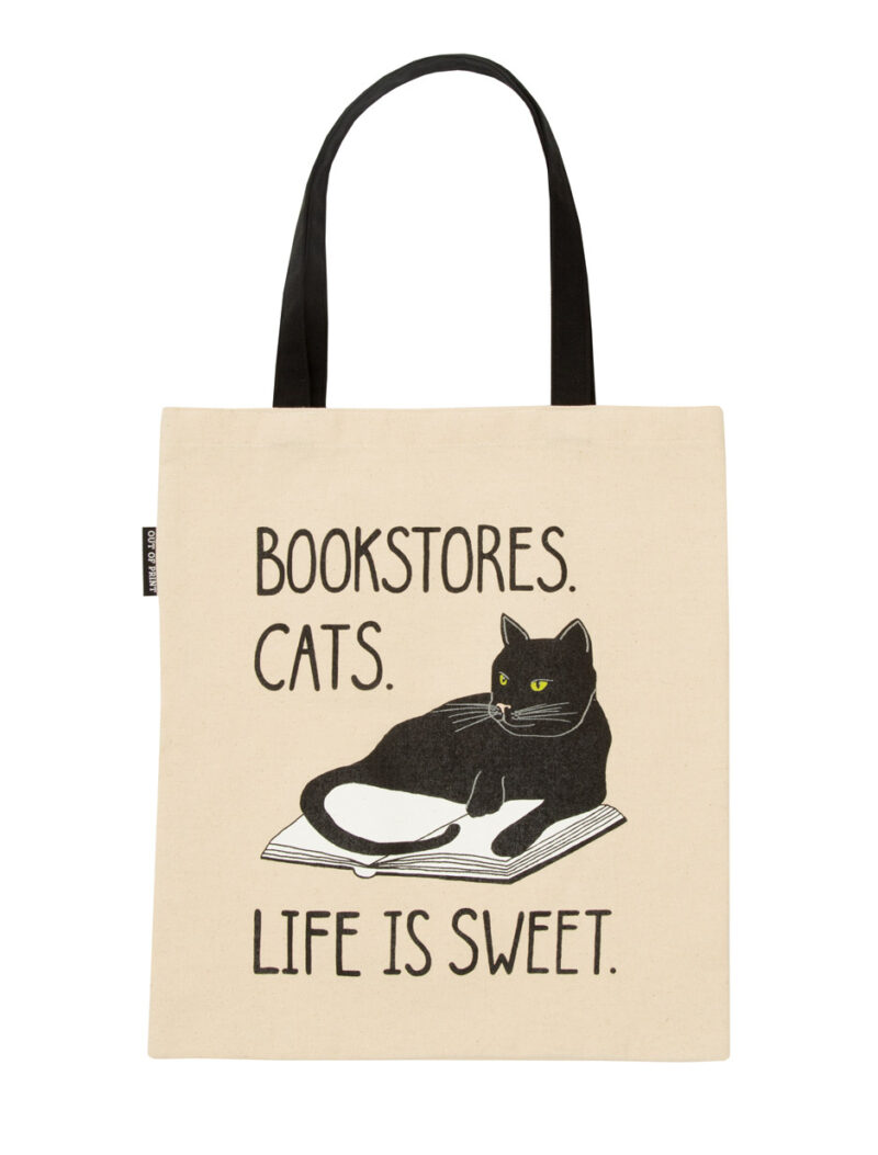 BOOKSTORE CATS LIFE IS SWEET TOTE