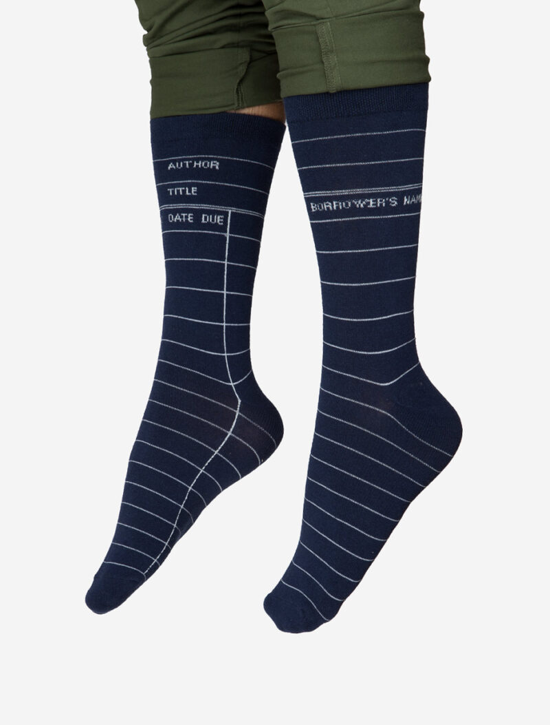 Library Card: Navy Socks
