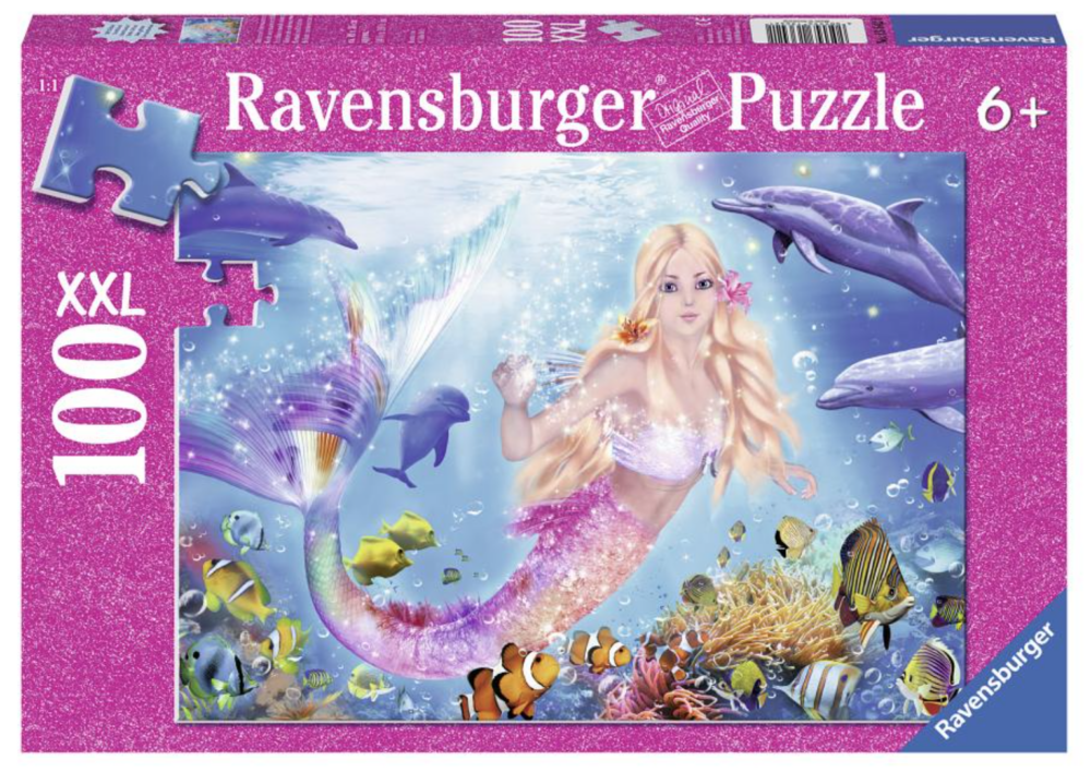 Mermaids and Dolphins 100 Piece Glitter Puzzle