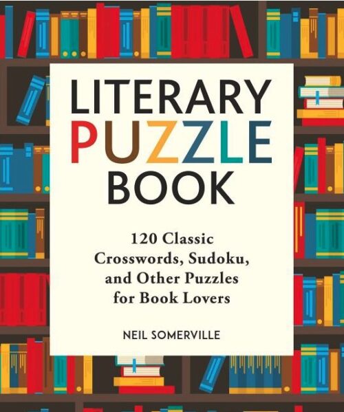 Literary puzzle book cover that shows which games are offered in this product