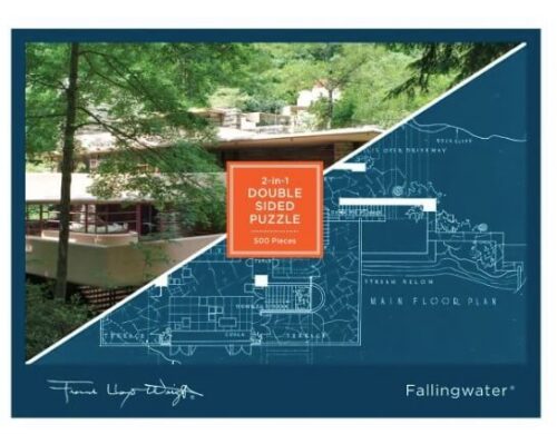 Frank Lloyd Wright Fallingwater 2-Sided 500 Piece Puzzle