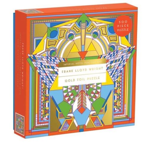 Frank Lloyd Wright Imperial Hotel Peacock Rug 500 Piece Foil Puzzle