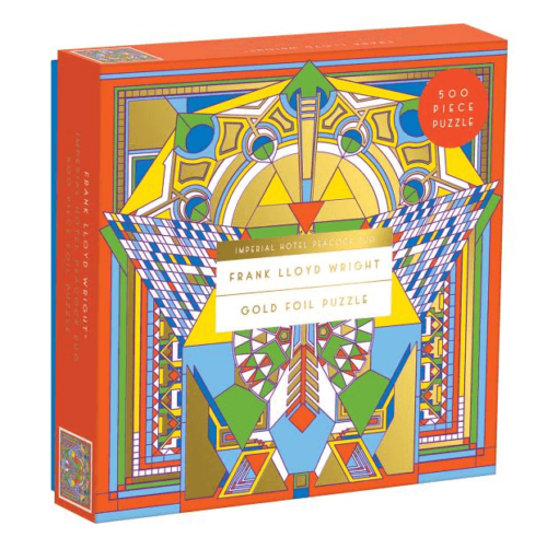 Frank Lloyd Wright Imperial Hotel Peacock Rug 500 Piece Foil Puzzle