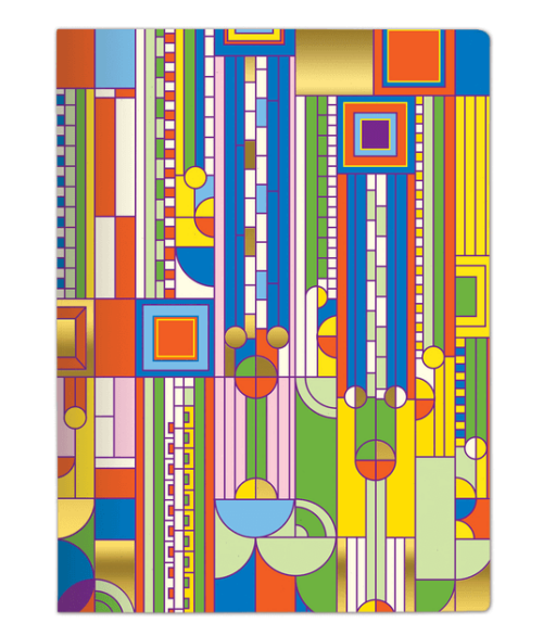 Frank Lloyd Wright Saguaro Cactus and Forms Handmade Embroidered Journal