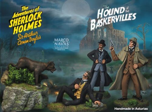 Hound of the Baskervilles Complete Set: Holmes, Watson, Henry Baskerville and the Hound