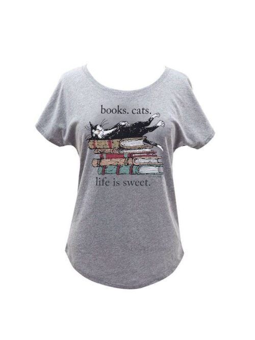 Books. Cats. Life is Sweet T-Shirt (Women's)