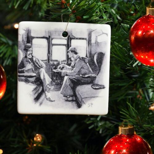 Holmes and Watson Train Ornament