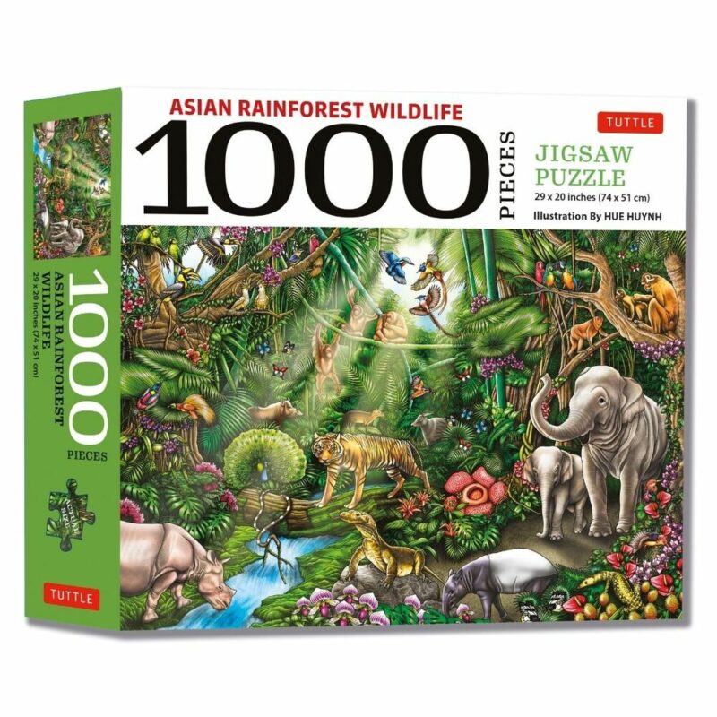 Asian Rainforest Wildlife 1000-Piece Jigsaw Puzzle