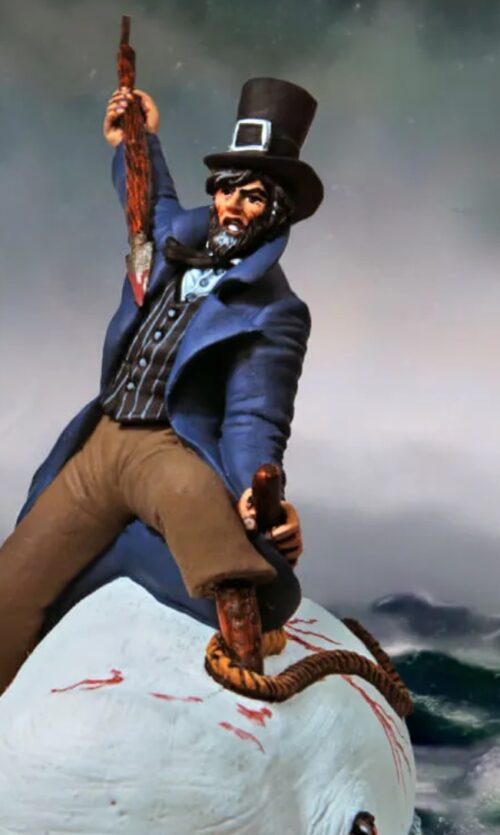 Moby Dick figurine. Sculpted by Marco Navas. Depicts Captain Ahab.