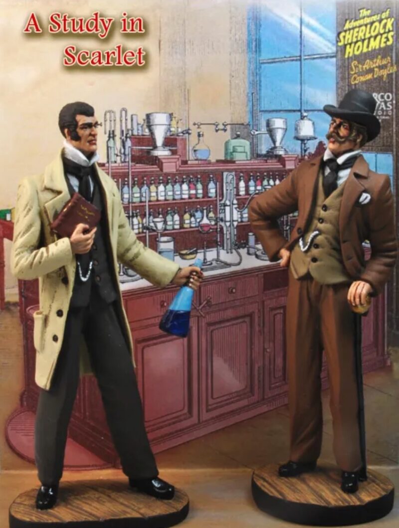 A Study in Scarlet Sherlock Holmes and Dr Watson Figurine Set