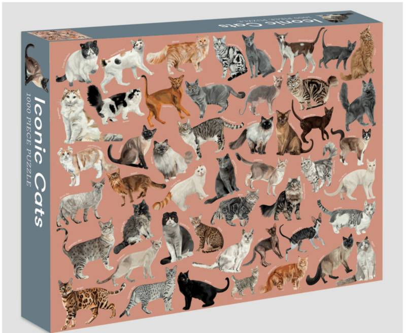 Iconic Cats: 1,000-Piece Jigsaw Puzzle