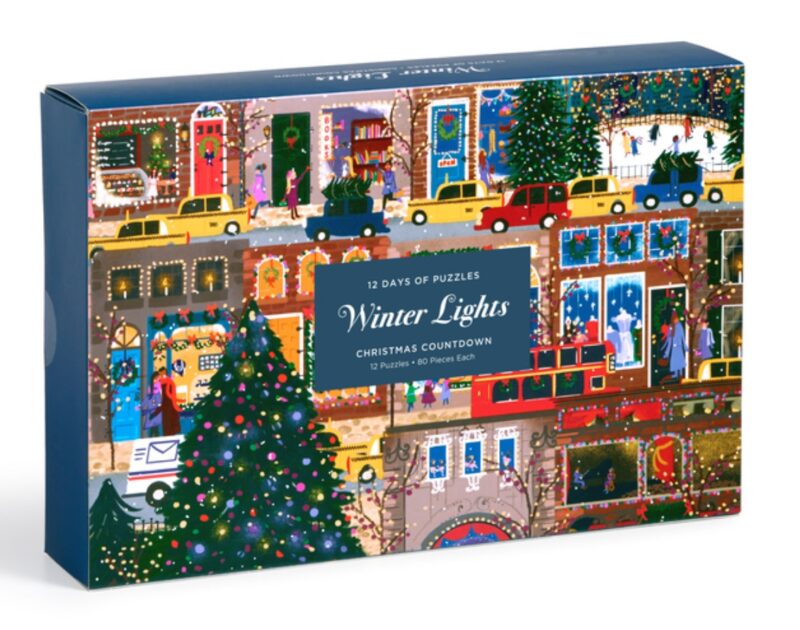 12 holiday themed puzzles