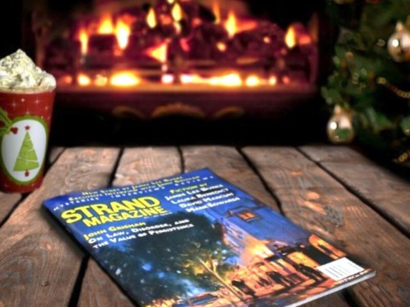 copy of the strand magazine in front of a fire free book not visible