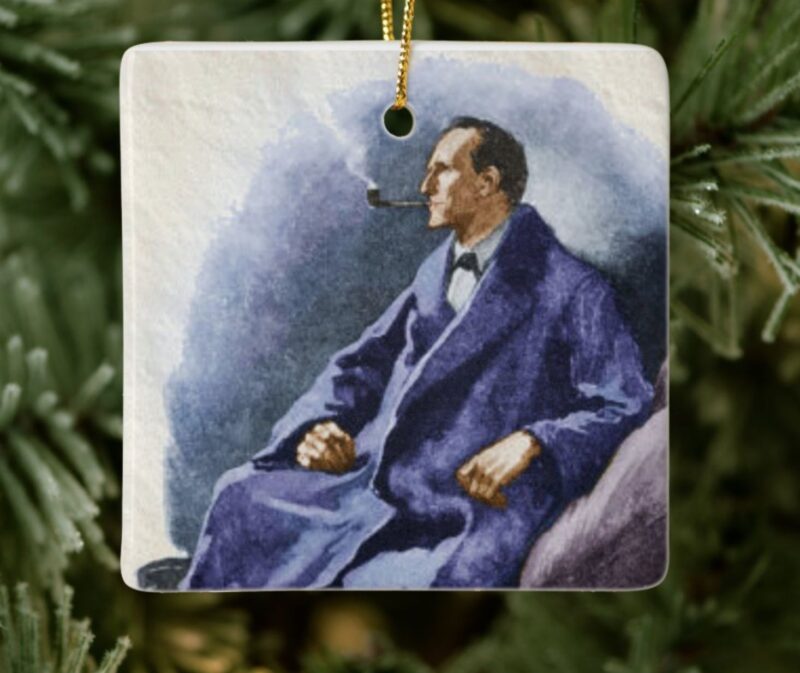Sherlock Holmes Ceramic Ornament