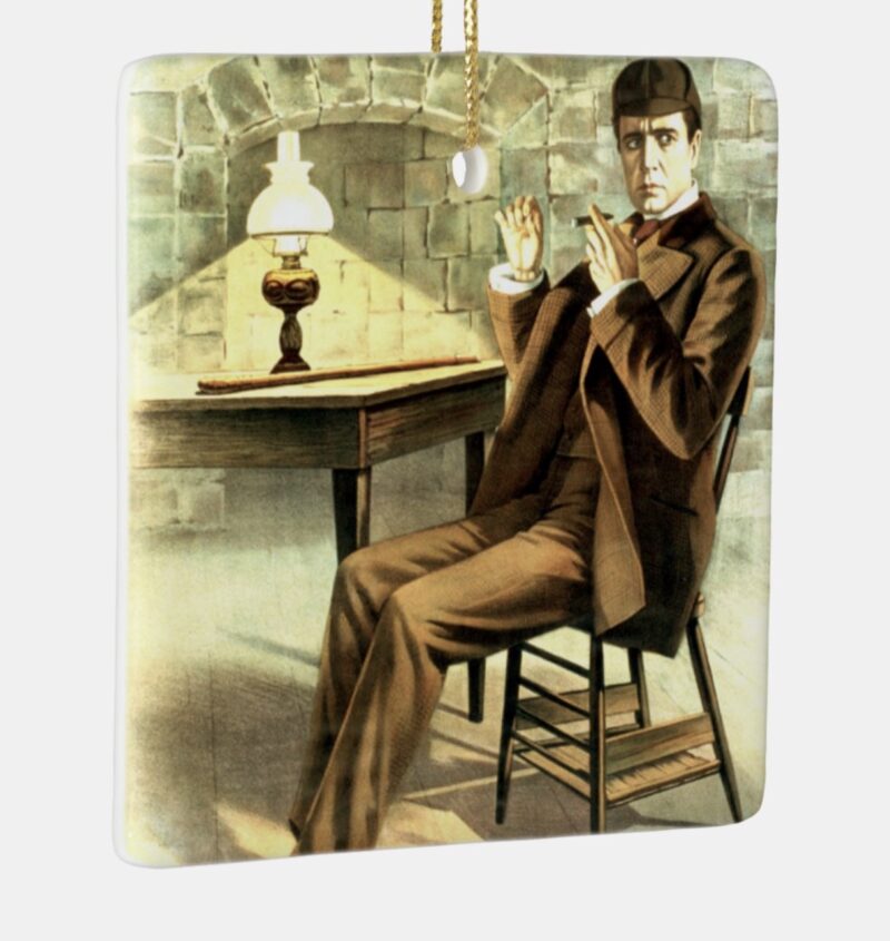 William Gillette as Sherlock Holmes – Vintage Ceramic Ornament (3x3")