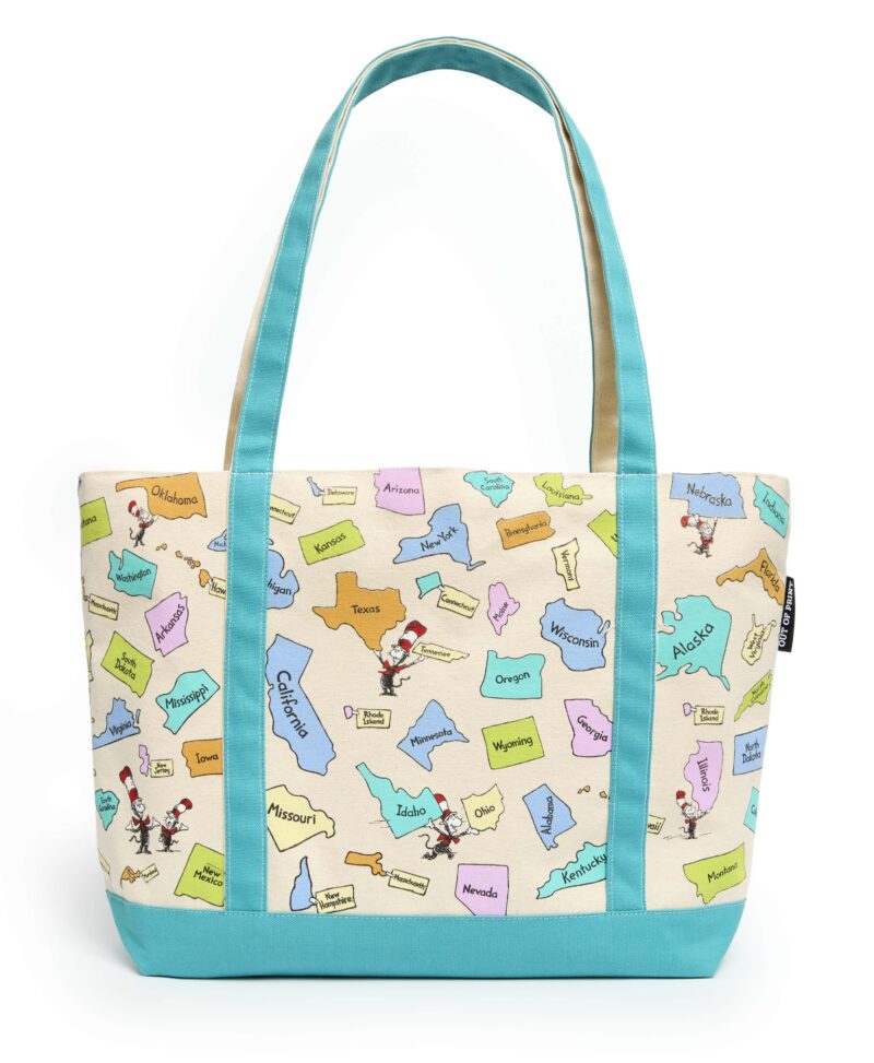 Dr. Seuss: Sing the 50 United States! Large Zippered Tote Bag