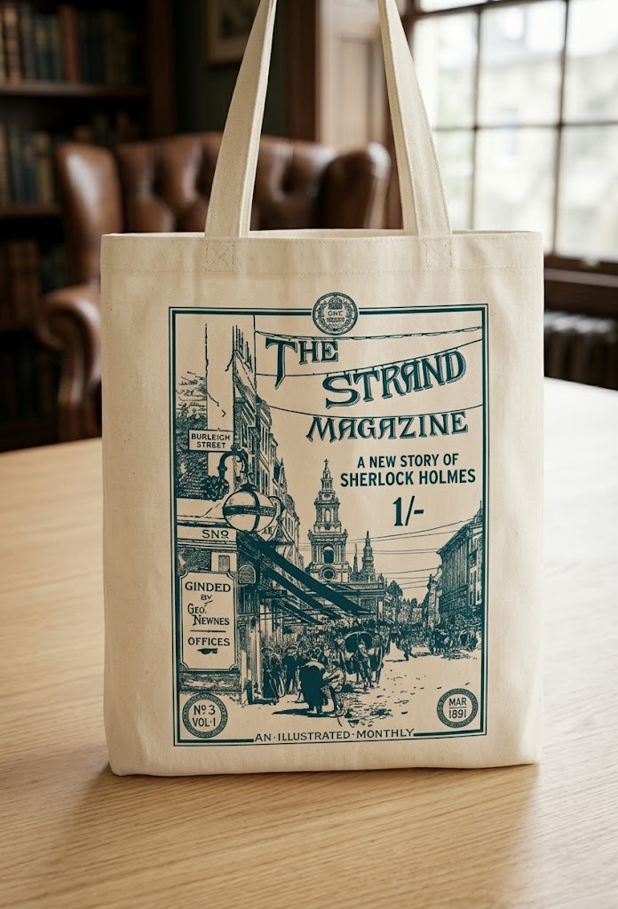 The Strand Magazine Sherlock Holmes Tote Bag