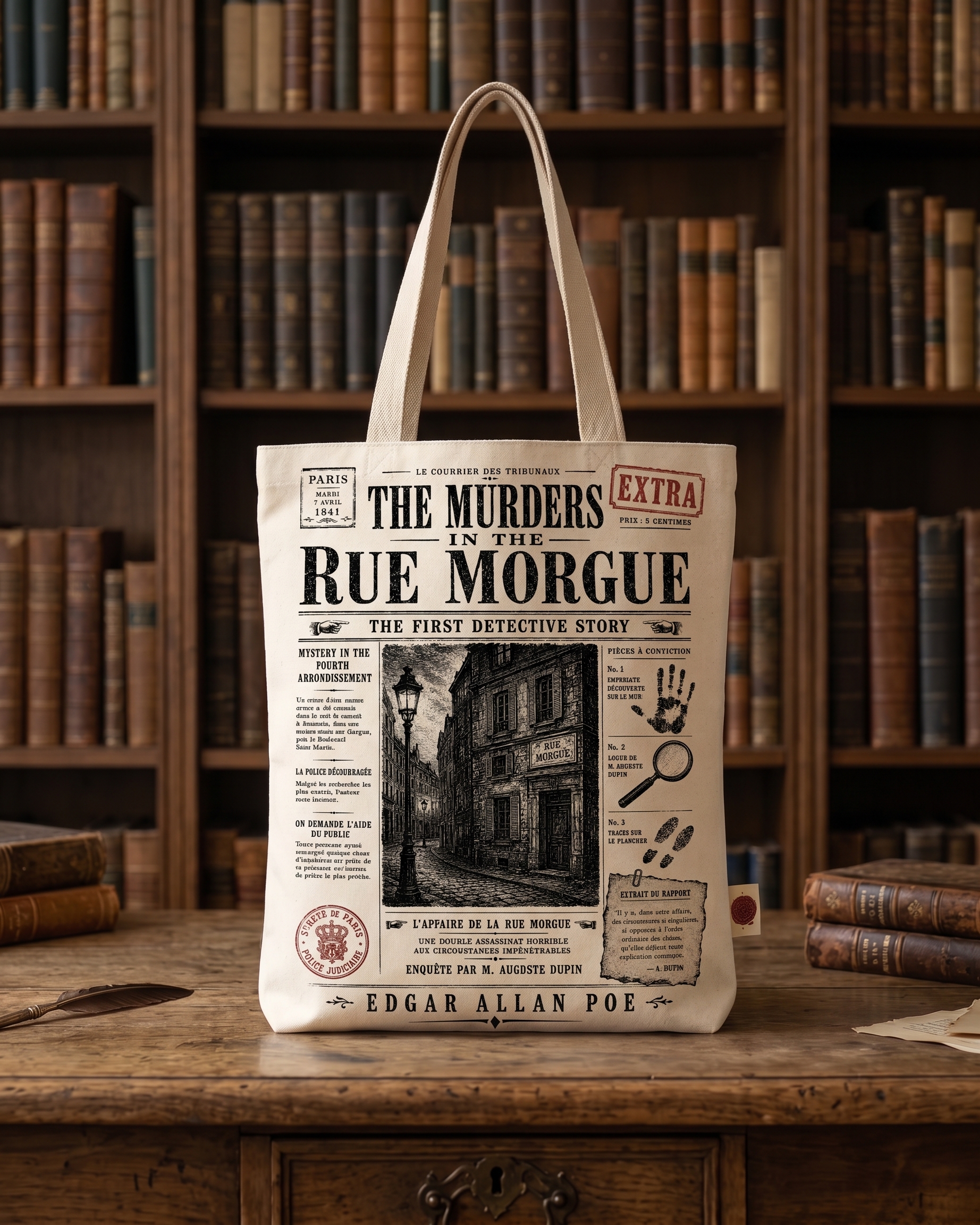Murders in the Rue Morgue Tote Bag
